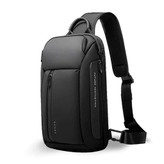 کولهپشتی کراسبادی مشکی با بند یکطرفه و نوشته FUTURE AESTHETICS، مناسب استفاده روزمره