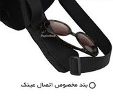 بند مشکی مخصوص اتصال عینک با سگک قابل تنظیم، مناسب فعالیتهای فضای باز