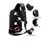 کیف کراسبادی مشکی با بند قابل تنظیم، جیب ضدسرقت و جای کارت، مناسب حمل روزانه