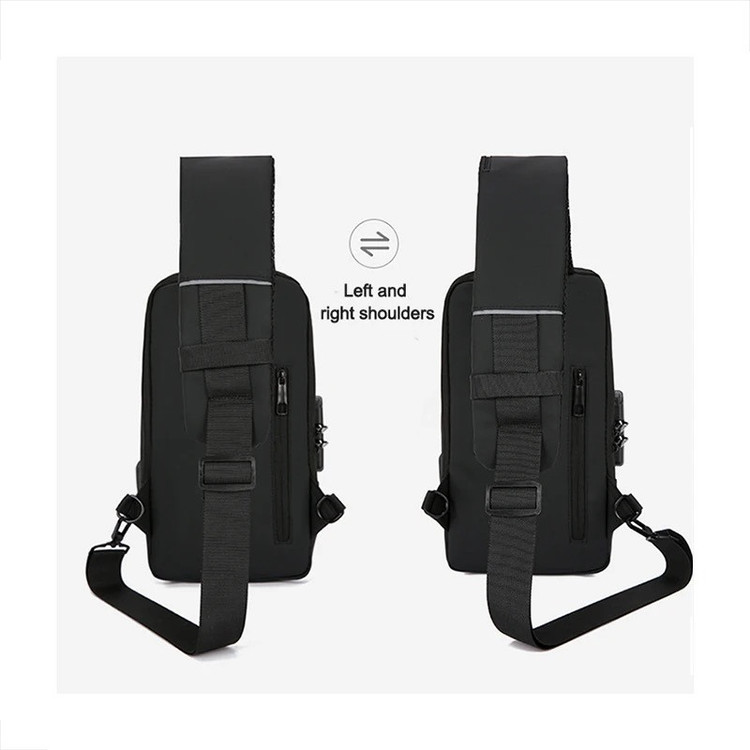 دو کیف کراسبادی مشکی با بند قابل تنظیم برای استفاده از شانه چپ یا راست، طراحی ارگونومیک و قابل تعویض