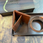 ست چرم ۲تکه طبیعی کیف جیبی