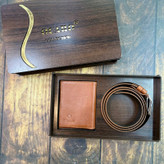 ست چرم کیف و کمربند