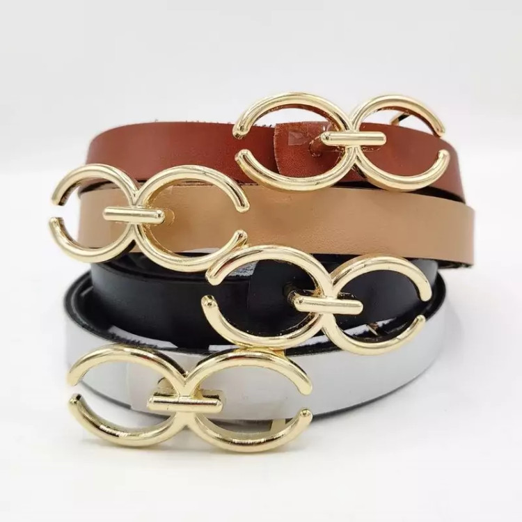 کمربند زنانه باریک عینکی - عرض 2 سانتی متر در 4 رنگ متنوع