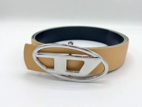 کمربند دیزل کرم رنگ با سگک نقره ای| استایل اسپرت و روزمره زنانه و مردانه