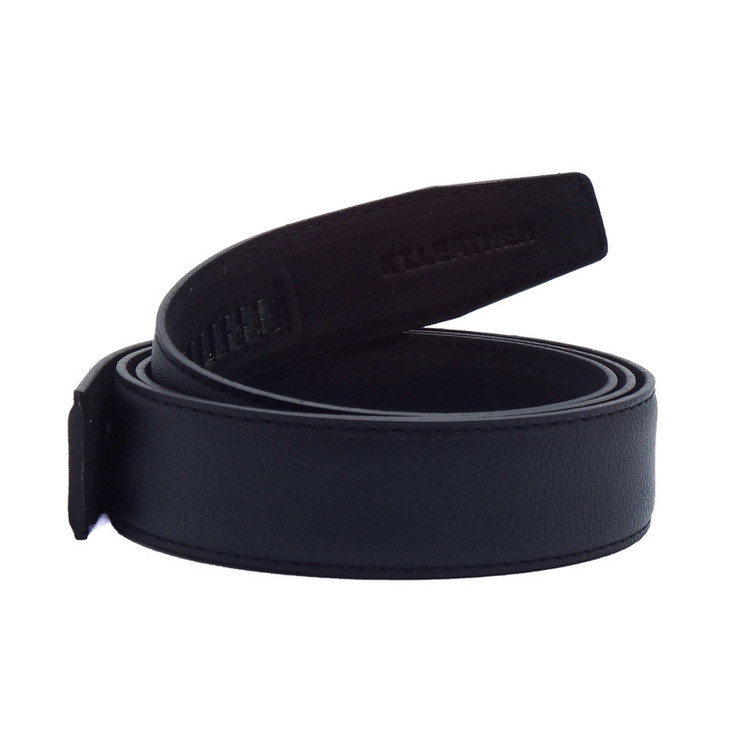 کمربند ریلی مردانه با لبه برجسته و طراحی مینیمال مشکی – ساختار ساده و رسمی