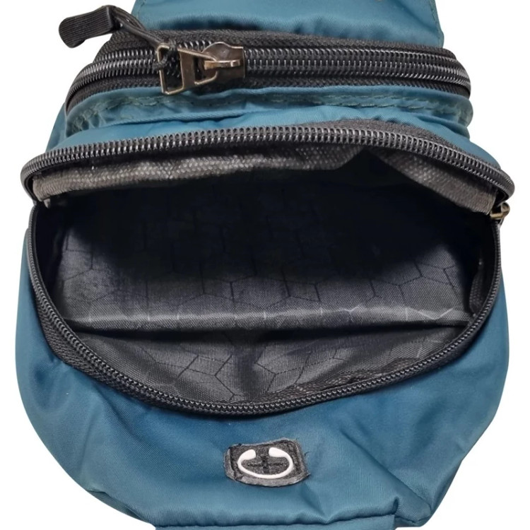 نمای داخلی کیف بادی مشکی - جیب مخفی و حلقه کلید