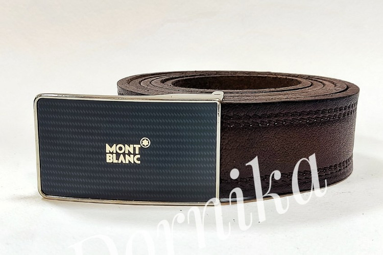 کمربند چرم طبیعی - قهوه ای سوخته با سگک گیره ای - رنگ سنگین مجلسی