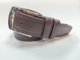 کمربند مردانه چرم طبیعی قهوهای با سگک زبانهدار فلزی – مدل کلاسیک کد22