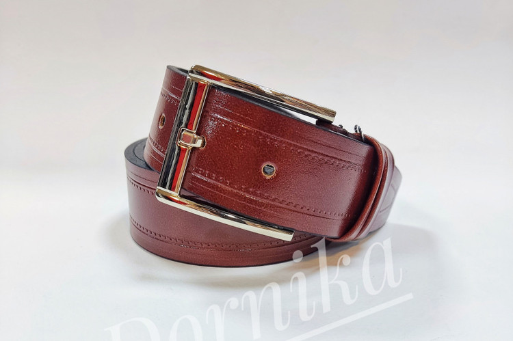 کمربند انالین 4س زبانه دار - عسلی