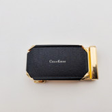 کمربند ریلی مردانه چرم گاومیشی طبیعی - تک لایه با سگک مقاوم