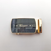 کمربند ریلی مردانه چرم گاومیشی طبیعی - تک لایه با سگک مقاوم