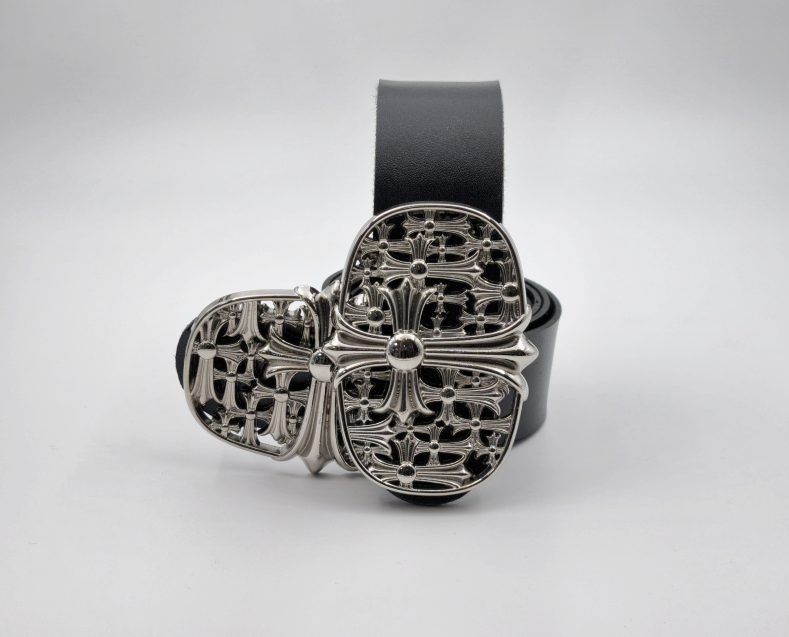 کمربند مشکی کروم هارتز با سگک دودی