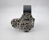 کمربند مشکی کروم هارتز با سگک دودی