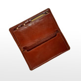 کیف بلند چرمی قهوهای با جای مخصوص گوشی موبایل، محفظه کارت، قلم و کابل – طراحی کاربردی برای استفاده روزمره و سفر