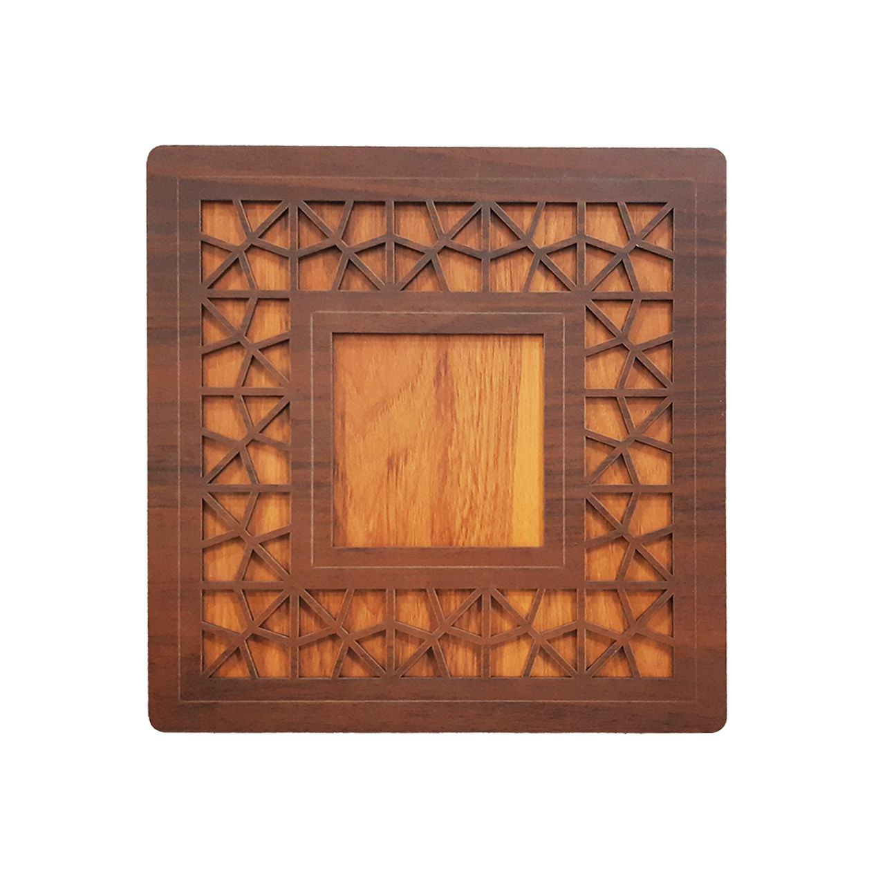 جعبه چوبی منبت کاری شده ست چرمی