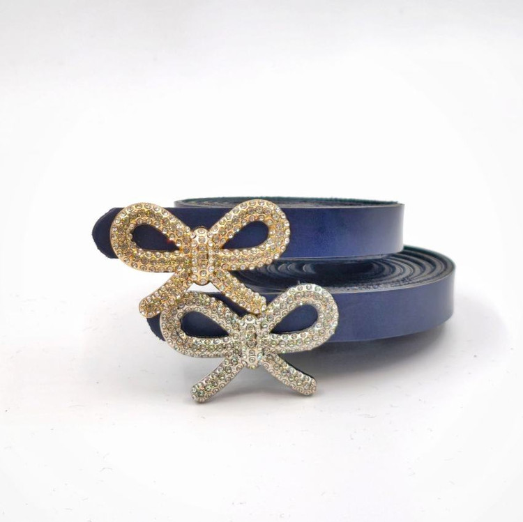 کمربند زنانه چرمی سورمهای با سگک طلایی و نقره ای وارداتی و آبکاری ثابت، عرض ۱.۵ طول ۱۱۵