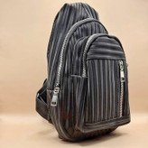 خرید بادی بگ مشکی با جنس پتینه راه راه